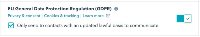 TME_GDPR Settings