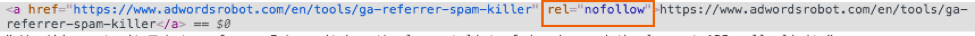 No Follow HTML Tag